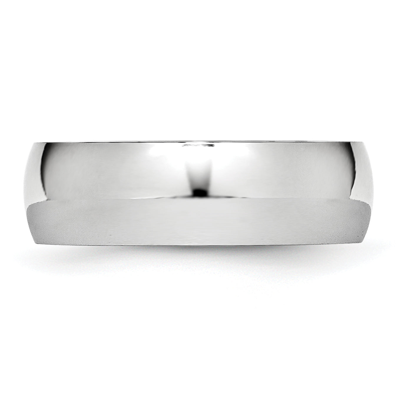 Polished Half-Round Wedding Band in Cobalt, 7mm