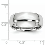 Polished Half-Round Wedding Band in Cobalt, 7mm
