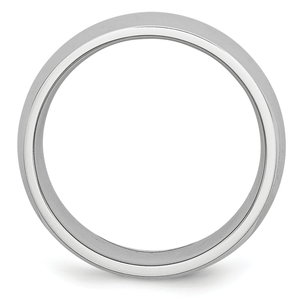 Polished Half-Round Wedding Band in Cobalt, 8mm