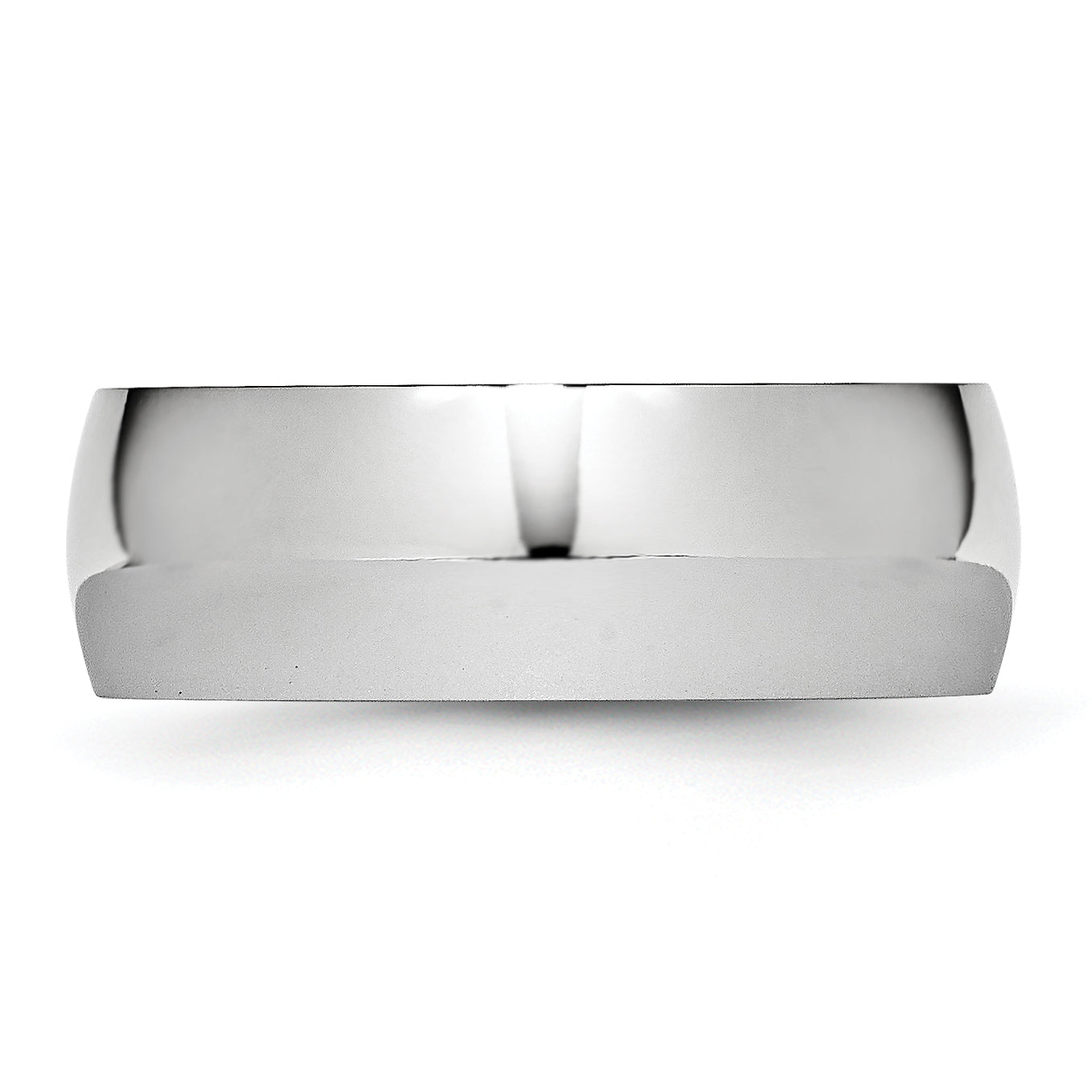 Polished Half-Round Wedding Band in Cobalt, 8mm
