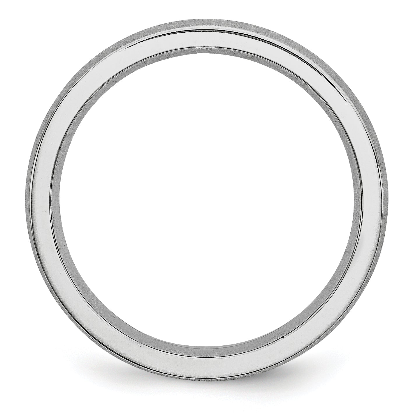 Brushed Half-Round Wedding Band in Cobalt, 4mm