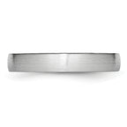 Brushed Half-Round Wedding Band in Cobalt, 4mm