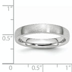 Brushed Half-Round Wedding Band in Cobalt, 4mm