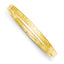 14K Gold Diamond-Cut Hinged Bangle with Safety Bar Elegance