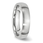 Brushed Half-Round Wedding Band in Cobalt, 5mm