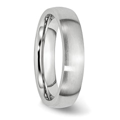 Cobalt Satin 5mm Unisex Engravable Wedding Band in Brushed Finish