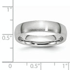 Brushed Half-Round Wedding Band in Cobalt, 5mm