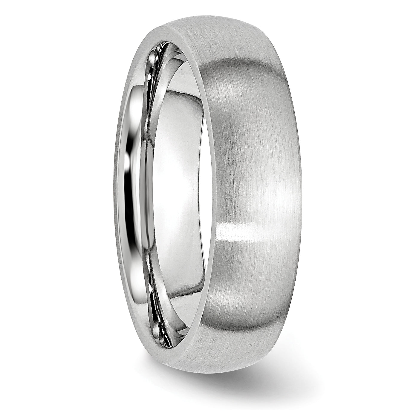 Cobalt Satin Unisex Wedding Band with Brushed Finish Engravable