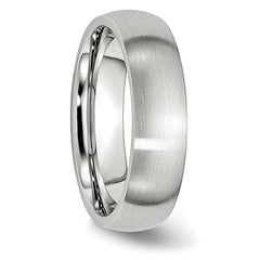 Cobalt Satin Unisex Wedding Band with Brushed Finish Engravable