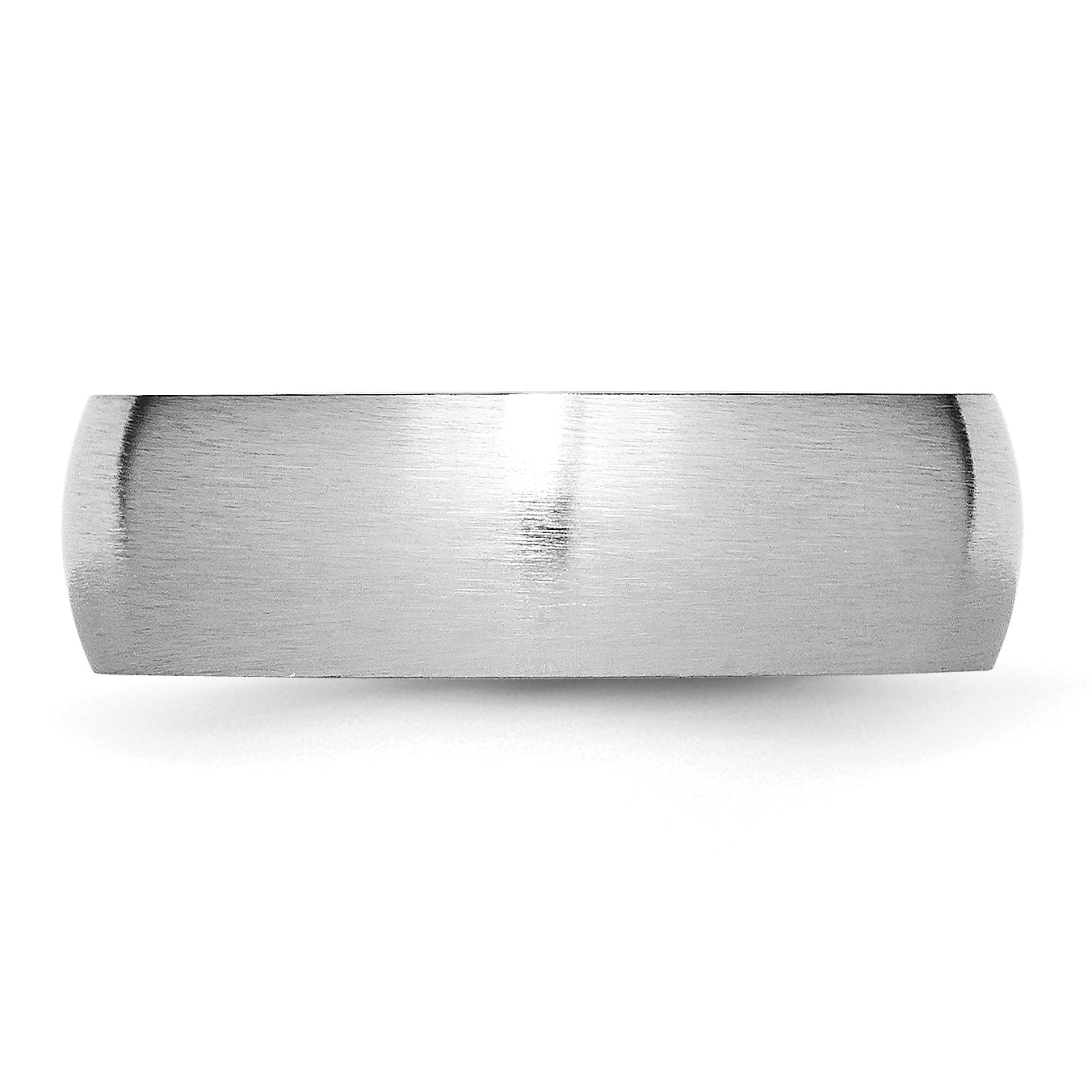 Satin Half-Round Wedding Band in Cobalt, 7mm