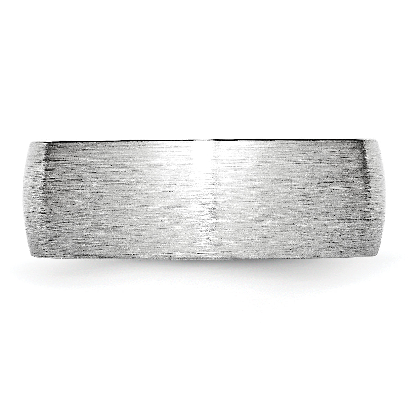 Cobalt Satin Brushed Unisex Wedding Band with Engravable Gift Pouch