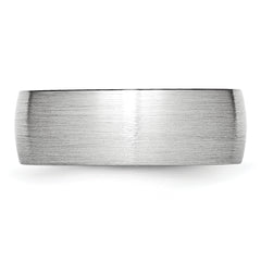 Cobalt Satin Brushed Unisex Wedding Band with Engravable Gift Pouch