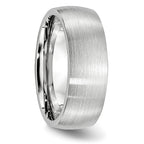Cobalt Satin Brushed Unisex Wedding Band with Engravable Gift Pouch