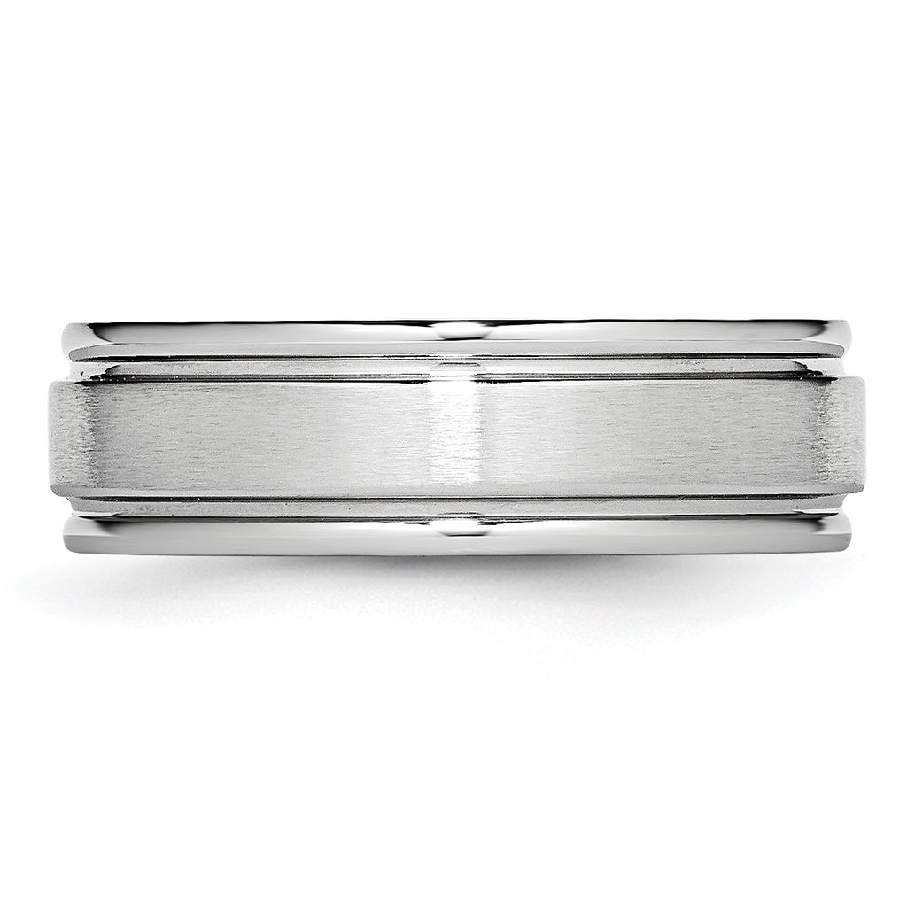 Ridged Edge Comfort Band in Cobalt, 7mm