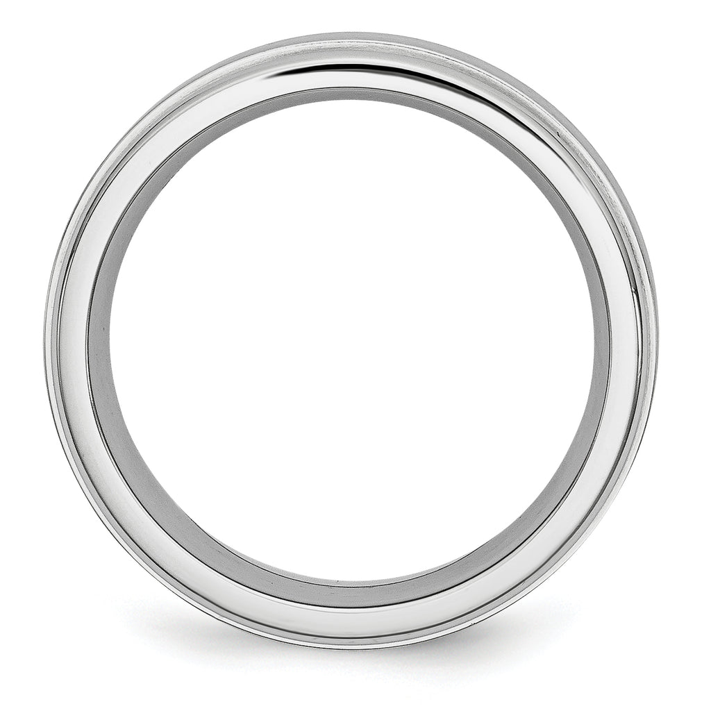 Ridged Edge Wedding Band in Cobalt, 8mm