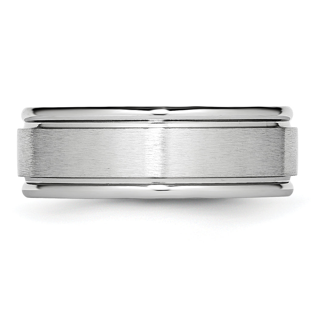 Ridged Edge Wedding Band in Cobalt, 8mm