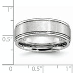 Ridged Edge Wedding Band in Cobalt, 8mm