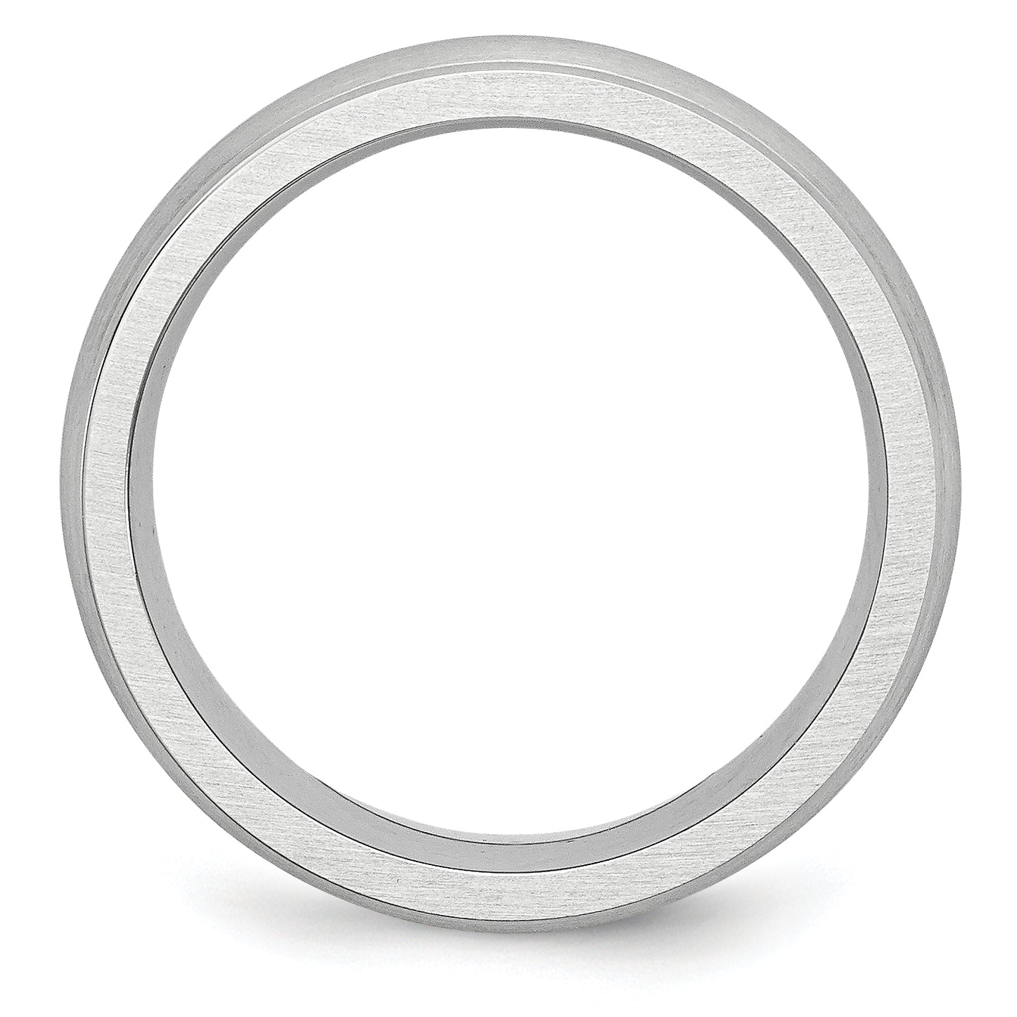 Satin Rounded-Edge Wedding Band in Cobalt, 7mm