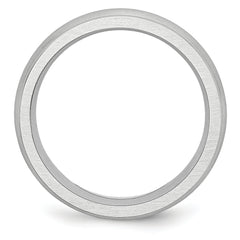 Cobalt Satin Unisex Wedding Band with Brushed Finish Engravable