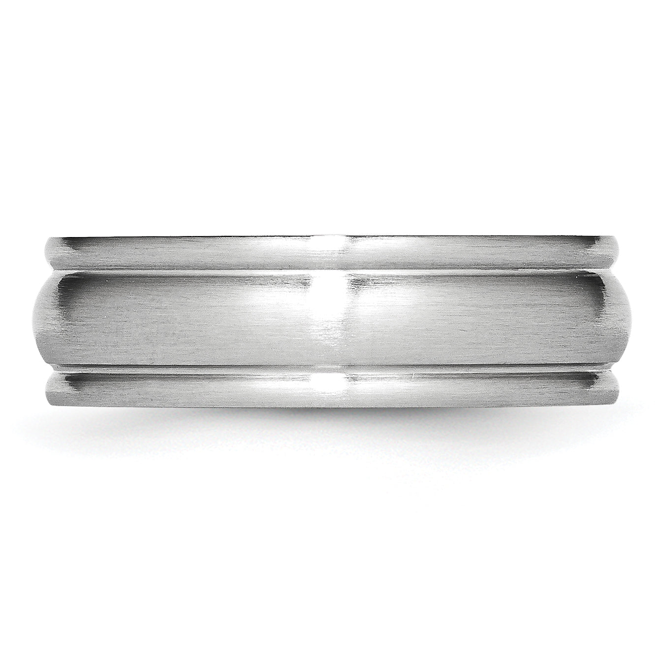 Cobalt Satin Unisex Wedding Band with Brushed Finish Engravable