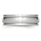 Satin Rounded-Edge Wedding Band in Cobalt, 7mm