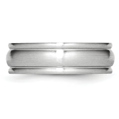 Cobalt Satin Unisex Wedding Band with Brushed Finish Engravable