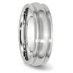 Satin Rounded-Edge Wedding Band in Cobalt, 7mm