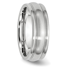 Cobalt Satin Unisex Wedding Band with Brushed Finish Engravable