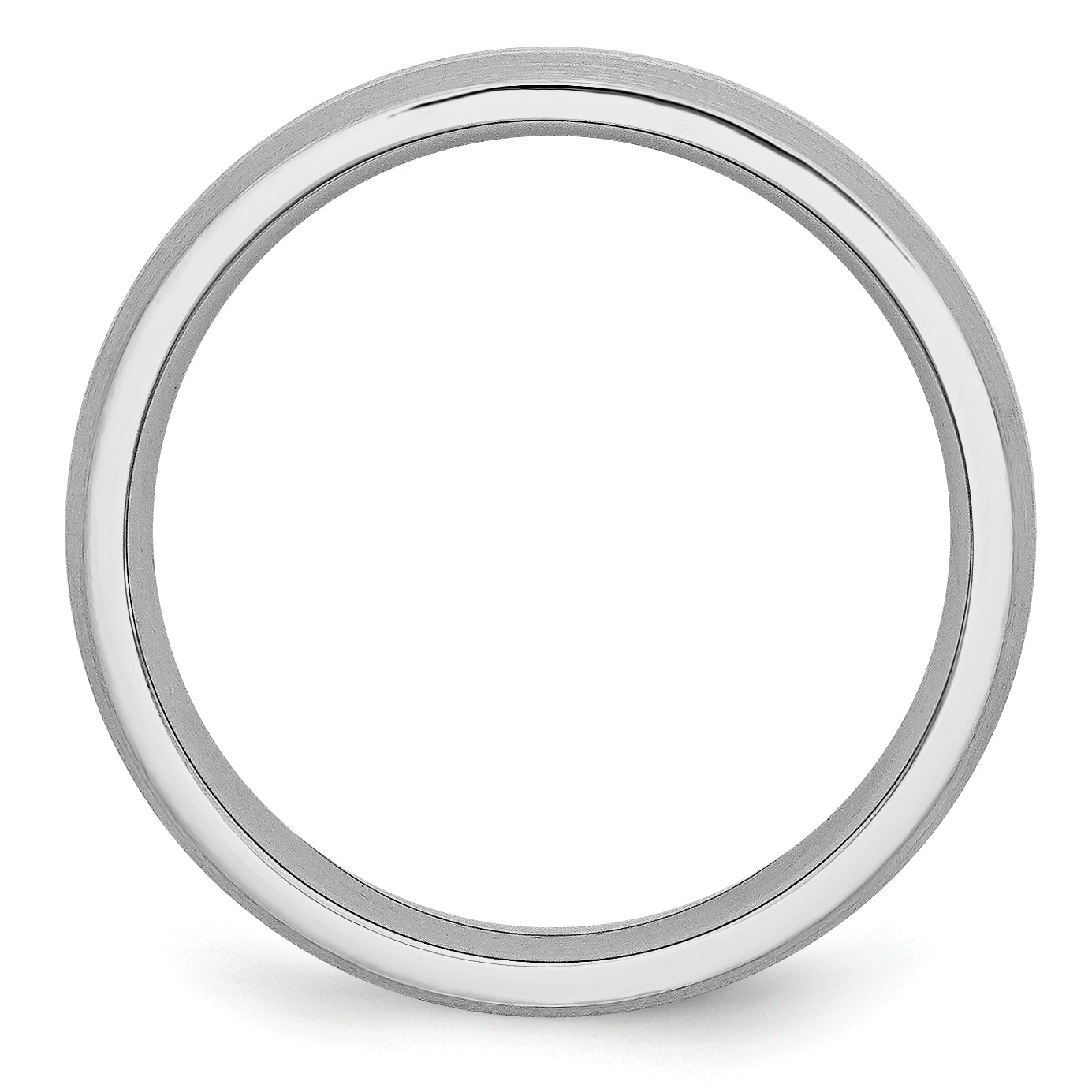 Sterling Silver 925 Unisex Satin Wedding Band Engravable 6mm - 7