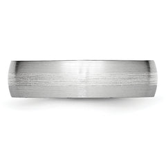 Sterling Silver 925 Unisex Satin Wedding Band Engravable 6mm - 7