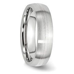 Sterling Silver 925 Unisex Satin Wedding Band Engravable 6mm - 7