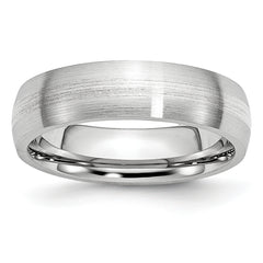 Cobalt Sterling Silver Inlay Satin 6mm Band