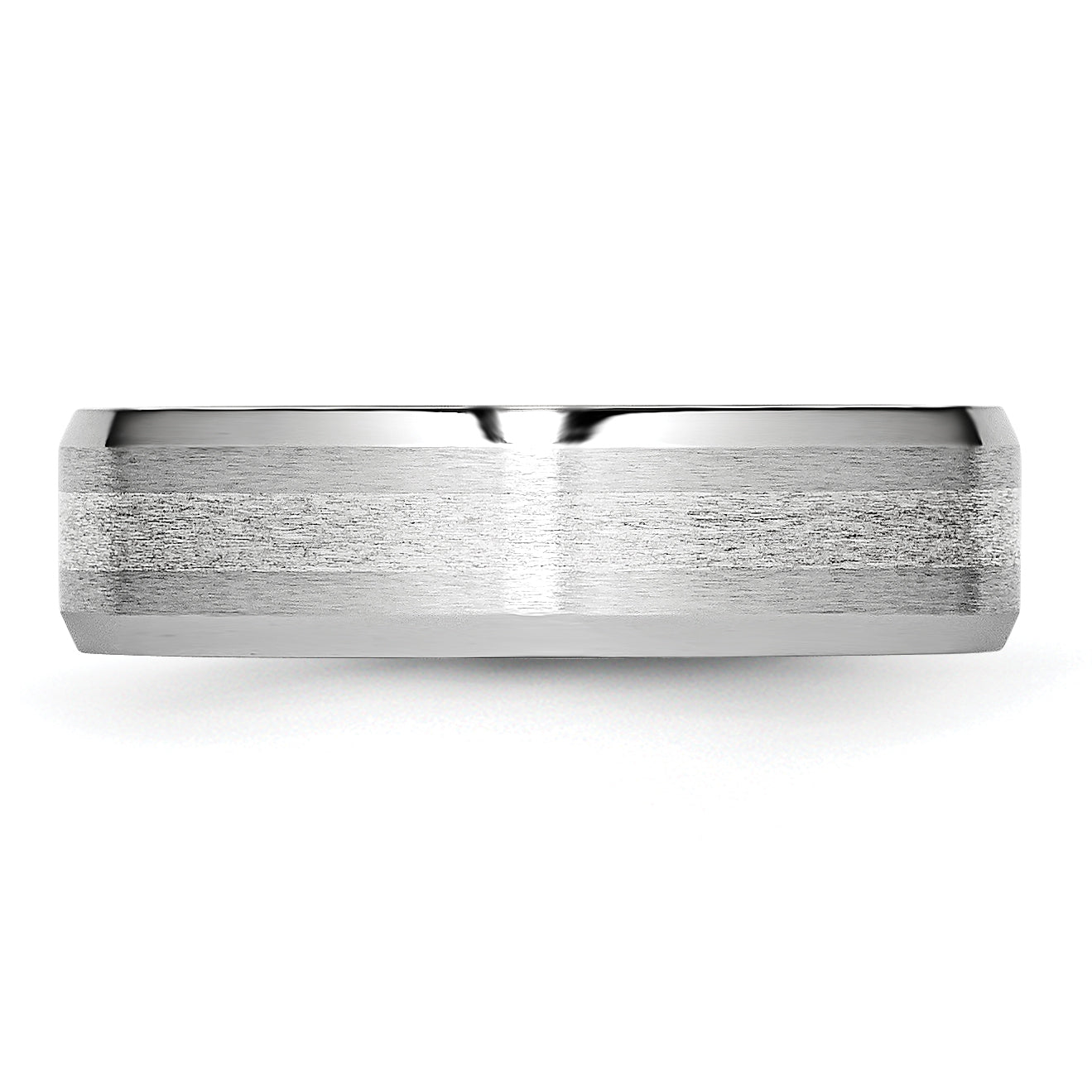 Sophia Jewelers 925 Sterling Silver Unisex Wedding Band with Satin Beveled Edge - 7