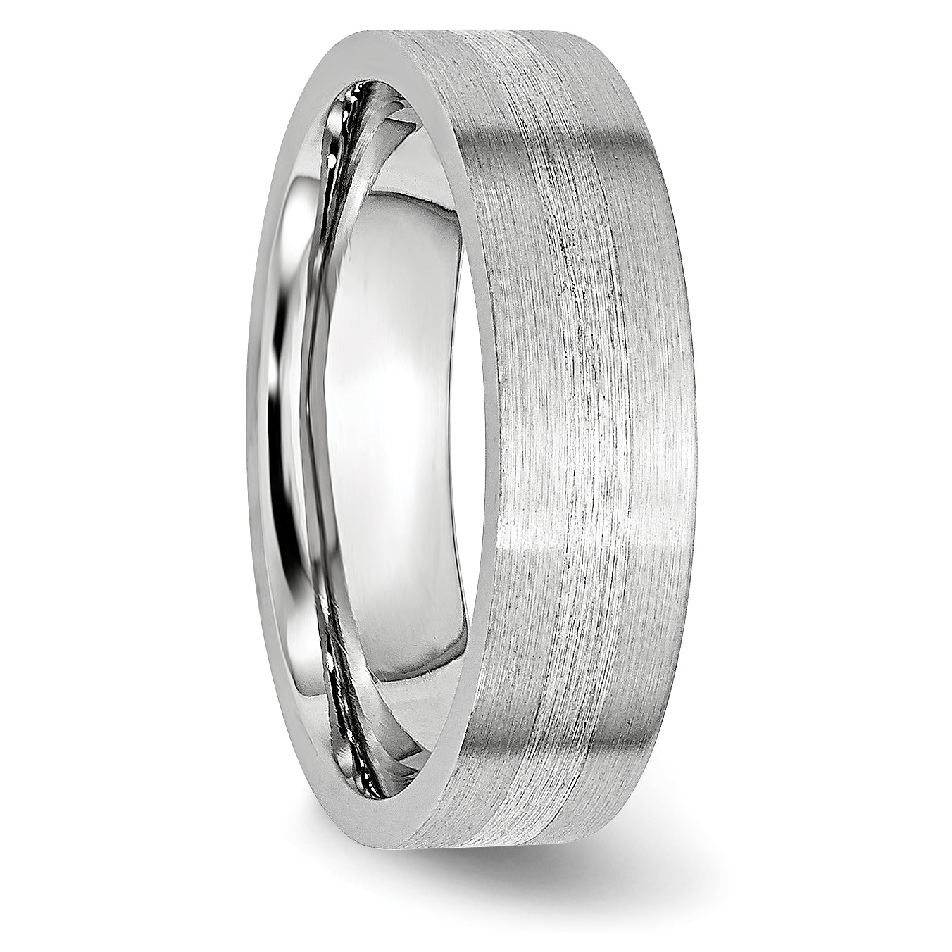 Sophia Jewelers Unisex Sterling Silver Satin Finish Wedding Band Engravable - 7.5