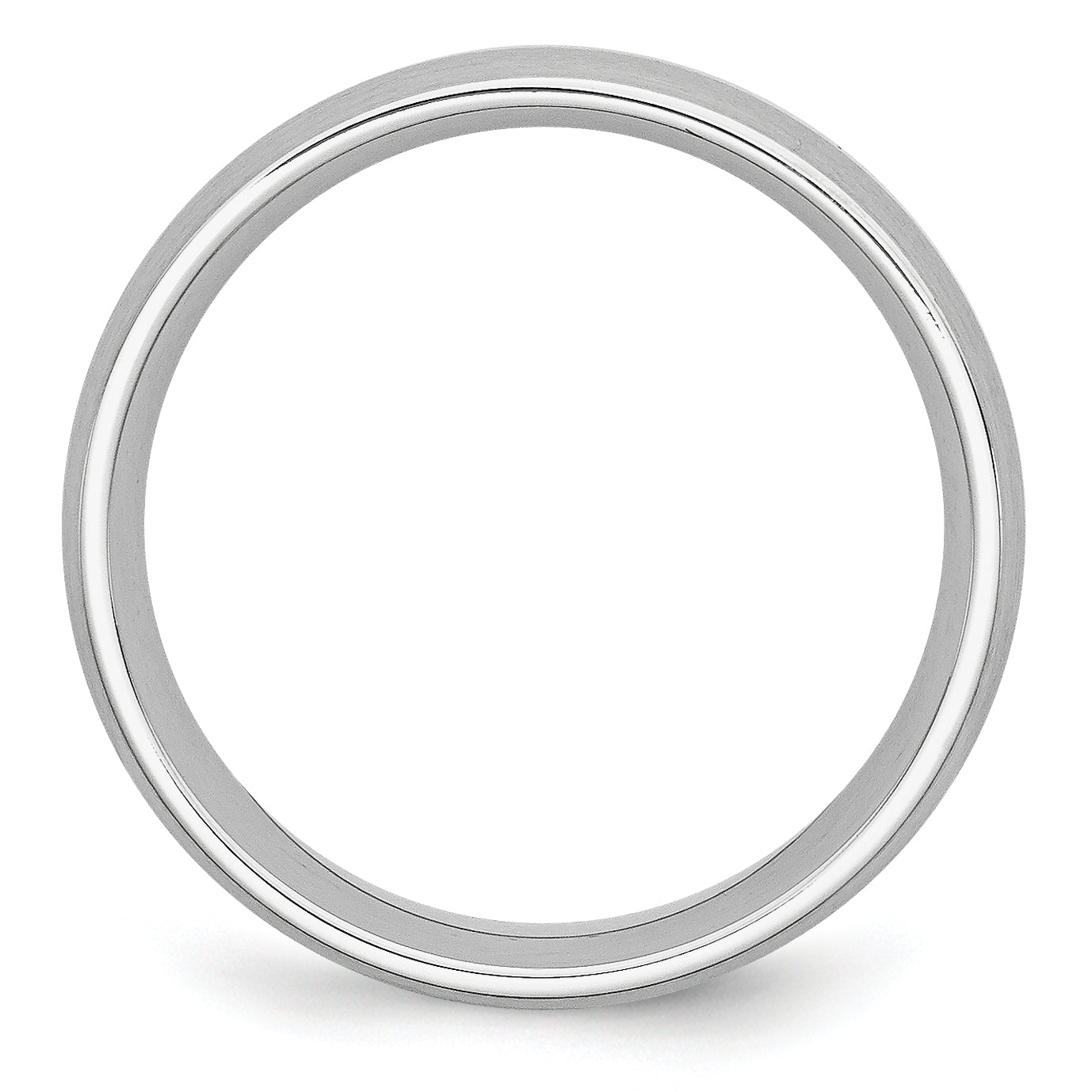 Sophia Jewelers 925 Sterling Silver Satin Inlay Unisex Wedding Band - 7