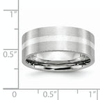 Cobalt Sterling Silver 8mm Satin Unisex Wedding Band Engravable Luxury