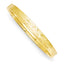 Sophia Jewelers 14K Gold Diamond-Cut Hinged Bangle with Safety Bar
