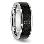 Carbon Fiber Inlay Wedding Band in Cobalt, 8mm
