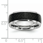 Carbon Fiber Inlay Wedding Band in Cobalt, 8mm