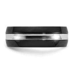 Cobalt Polished Black IP-plated 8mm Band