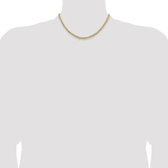 14K Gold Concave Anchor Necklace with Lobster Clasp Polished Elegance - 16
