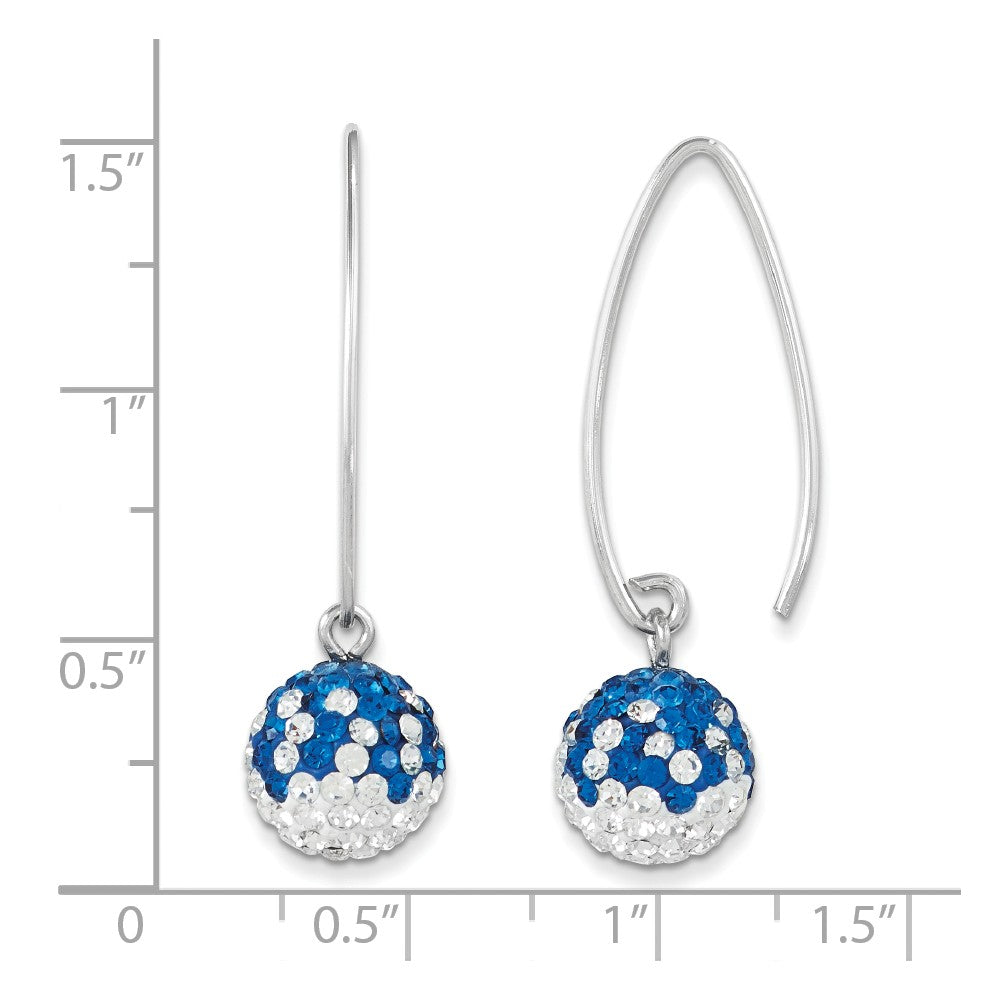 Sterling Silver Swarovski Elements Indianapolis Spirit Ball Earrings