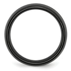 Brushed & Polished Wedding Band in Black Ceramic, 8mm