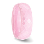 Faceted Wedding Band in Pink Ceramic, 7.5mm