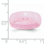 Faceted Wedding Band in Pink Ceramic, 7.5mm