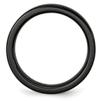 Brushed Comfort-Fit Wedding Band in Black Ceramic, 6mm