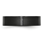 Brushed Comfort-Fit Wedding Band in Black Ceramic, 6mm