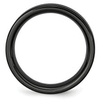 Brushed Comfort-Fit Wedding Band in Black Ceramic, 8mm
