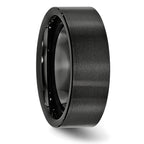 Brushed Comfort-Fit Wedding Band in Black Ceramic, 8mm
