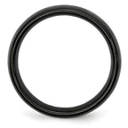 Polished Wedding Band in Black Ceramic, 6mm